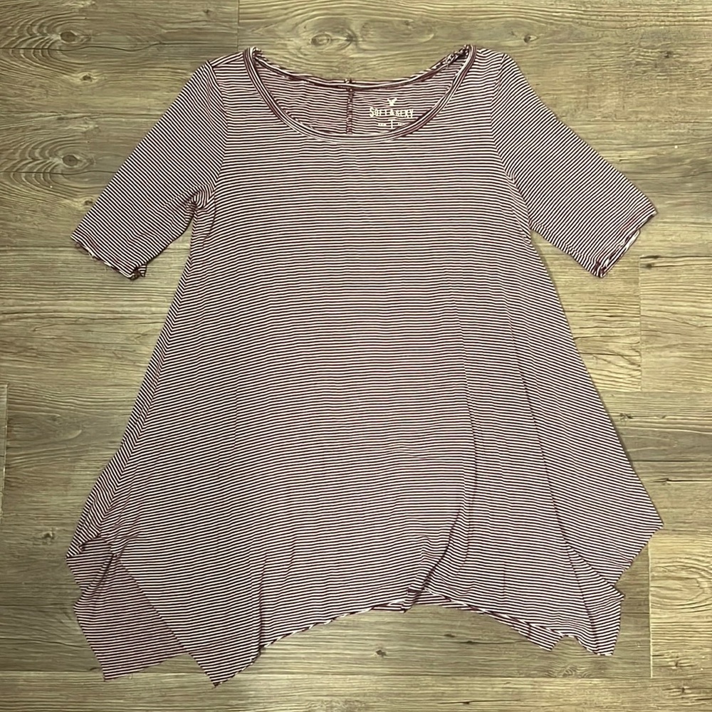 AEO Purple Stripe Soft & Sexy T Size XS